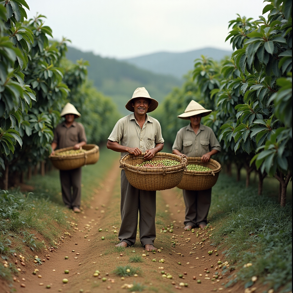 Cultivo tradicional de café